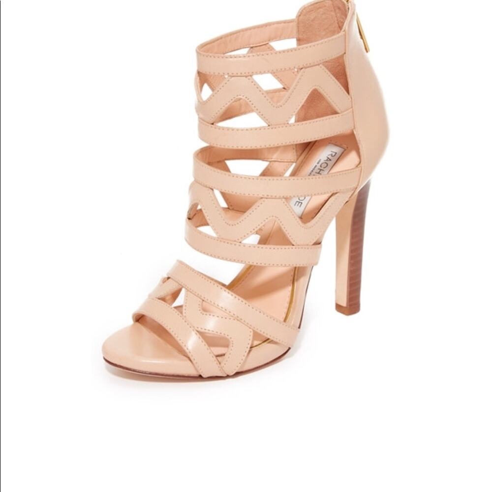 🆕 Rachel Zoe Women's Senegal Caged Heel‎ Sandals in Cream Size 8.5